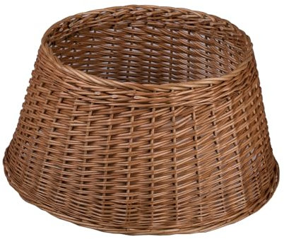 e-wicker24 Alles aus Weide Copri Base per Albero di Natale in Vimini Fatto a Mano Gonna Albero di Natale Vimini Cesto per Albero di Natale Vimini Naturale Copri Base Albero Natale Gonna Albero