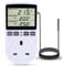Digital Temperature Controller Plug Thermostat Outlet Socket with 1.7m Sensor 230V 16A Heating Cooling Timer Thermostat Plug, Digital Thermostat UK Socket for Greenhouse Freezer Fermentation