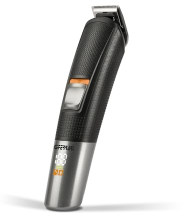 G3 Ferrari G30062 Razor Set, 5-in-1-Bart- und Haarschneider, wiederaufladbar, 3-12 mm, Schnitteinstellung, digitales Display, Autonomie 60 min, 5 in 1, kabellos