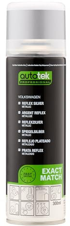 AutoTek Professional Exact Match Car Spray Paint, Volkswagen Reflex Silver Aerosol Spray, 300 ml
