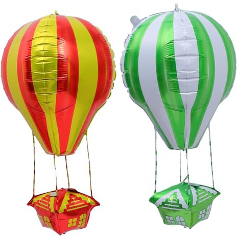 TOYANDONA 2 Stk Ballon Fallschirm Spielzeug Heiße Luft Schmetterling Party Dekorationen Green Aluminiumfolie