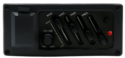 Micrófono de guitarra eléctrica de 4 bandas ecualizadores con afinador retroiluminado para guitarra eléctrica