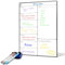 Whiteboard Magnetisch Für Kühlschrank A3, Wochenplaner Abwischbarer Selbstklebend Mit 4 Whiteboardmarkern Und 1 Radierer, Magnettafel Für Zuhause Büro, Menüplaner Einkaufsliste To Do Liste SURFOU