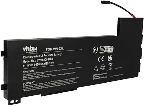 vhbw Batterie Compatible avec HP ZBook 15 G3 V2W12UT, X3W51AW, X9T85UT, V2D00AW, V2W05UT, V2W07UT Ordinateur Portable (9000mAh, 11,1V, Li-ION)