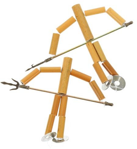 HEALSOPTHY 2 Bamboo Man Materialpaket Taschen Lehrreich Party Puppenbauset Bastelzubehör Selber Machen DIY -handwerksbedarf Zubehör Für Den Puppenbau Marionetten-kit Eisen