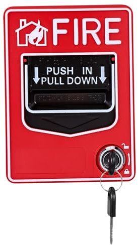 SEWOART Manual Reset Fire Alarm Button Emergency Stop Switch Safety Alarm for Home/office