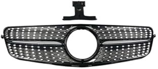 Frontgrill Für W204 C204 S204 C43 2007-2014 Auto Front Einlass Grille Stoßstange Grill Vorne Haube Kühlergrill(Diamond Glossy Black)