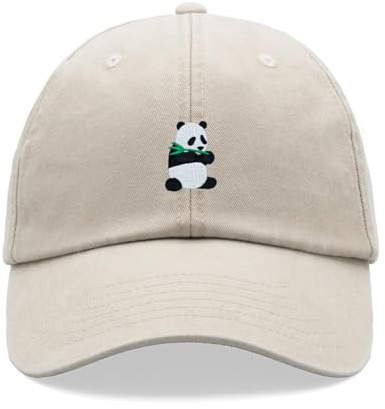 Panda Baseball Cap Vintage Washed Unisex Dad Hat Low Profile Adjustable