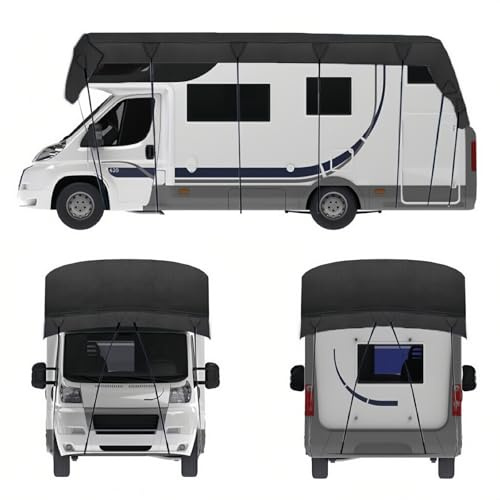 BRRDASJO Hochwertige, wasserdichte Wohnmobil-Dachabdeckung aus widerstandsfähigem Oxford-Gewebe for Wohnmobile, Reisemobile der Klassen A/B/C, Pickup-Camper und Wohnwagen(10.5m x 3.3m)