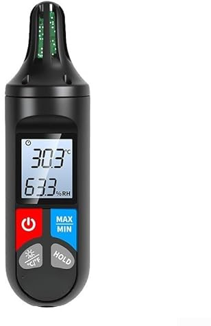 MeevrgR Compteur de température et d'humidité numérique - Double écran LCD, précision ± 1 °C/± 5 % RH, mémoire max/min, pour maison, serre, cave à vin et chambre de bébé