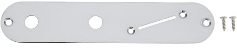 YINETTECH 160x32mm Silver Slanted Switch Control Plate Compatible with Fender Telecaster Electric Guitars