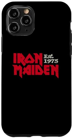 Hülle für iPhone 11 Pro Iron Maiden Logos On Black