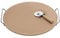 Premier Housewares Pizza Stone and Cutter Set, Stoneware Board/Chrome Stand, 4 x 40 x 38 cm, Natural