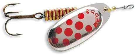 Cuiller Tournante A Palette Ovale - Mepps Comet N°3-6,5G - Argent Points Rouges