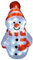 Schneemann Acryl Beleuchtung Figur kaltweiß 40 LEDs Strombetrieb Außenbeleuchtung Weihnachtsbeleuchtung