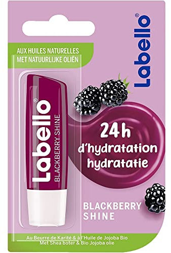 6er Pack - Labello Lipcare/Lippenpflegestift - Blackberry Shine - 4,8 g