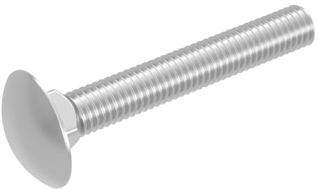 SECCARO Bullone a testa tonda M8 x 50 mm, acciaio inox V2A VA A2, DIN 603 / ISO 8677, testa traliccio con collo quadro, 20 pezzi