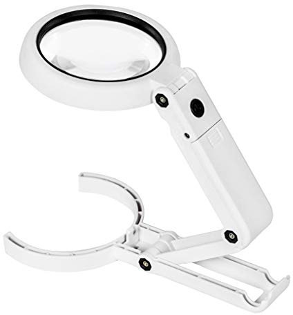 Standlupe 5X 11X mit 8 Licht USB Leselupe Faltbar Tischlupe Lupenleuchte mit LED Lupenlampe Verstellbare Arbeitslupe und Millimetermaß Vergrößerungsglas für Senioren,Inspektion,Reparatur, Handarbeiten