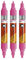 Molotow One4All Lot de 3 marqueurs acryliques Twin (épaisseur de trait 1,5 mm et 4 mm, très couvrante et permanent) Rose fluo