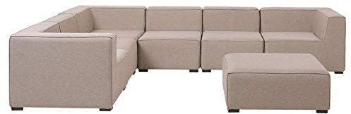 XXL Designer Gartenmöbel Lounge Amarillo Sofa Couch mit wasserabweisendem Bezug für bis 7 Personen Luxus Sitzgruppe Garten Balkon Terrasse Wohnzimmer Sitzgarnitur Loungemöbel Gartenlounge