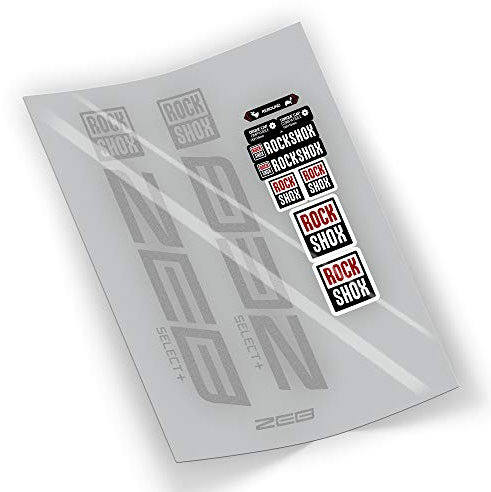 FA218 Aufkleber Rock Shox Zeb Select Plus Selbstcollant Aufkleber Sticker (Silber)