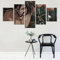Wondbeau Leinwanddrucke Modulare Wandkunst Wandaufkleber 5 Teiliges Wandbild Druck auf Leinwand Malerei Moderne Abstrakte Poster Mit Rahmen XL/200cm×100cm Titan Eren Yeager Shingeki No Kyojin