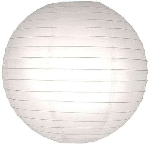10 Stück Weiße Lampions 45 cm