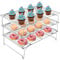 Herogo Cooling Rack, 3-Tier Stainless Steel Stackable Wire Rack with Collapsible Legs for Baking Cooling Roasting Grilling, Great for Biscuits, Cake, Bread, Cookies, 38x26 cm, Oven & Dishwasher Safe