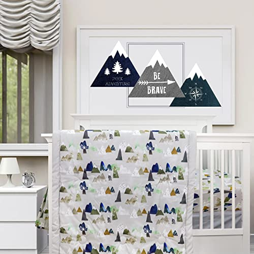 TANOFAR 4-teiliges Kinderbett-Bettwäsche-Set für Jungen, Säuglings- und Kleinkinder, Kinderzimmer-Bettwäsche-Set mit Rock, Steppdecke, Bettlaken und Windelstapel, weiches Baby-Bettwäsche-Set in