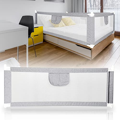 Randaco Bettgitter 180cm Bettschutzgitter Kinderbettgitter für Kinder Babybettgitter Klappbar, Kinderbett Kinderbettschutzgitter Rausfallschutz, rausfallschutz boxspringbett