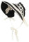 FURPHI Viktorianische Motorhaube, Kolonialhut mit Spitze, Teeparty, Kostüm, Sonnenkappe für Damen, Schwarz, Erwachsene