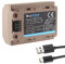 Blumax Akku kompatibel mit Sony NP-FZ100 |- 2400mAh mit USB Typ-C Ladebuchse - NTC-Sensor & V1-Gehäuse -| für Alpha 9 III A9 III / A7C A7 III - IV