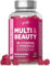 Womens Multivitamins Gummies | Hair, Skin and Nails Vitamins for Women | with Biotin, Zinc, Vitamin C & More! | 60 Vegan Gummies - Natural Strawberry Flavour | by PINK