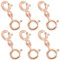 SUNNYCLUE 1 Box 6Pcs Necklace Lobster Clasps 925 Sterling Silver Double Opening Lobster Claw Clasps Rose Gold Lobster Clasp Extenders 0.6inch Small Shortener Bracelets Extension for Jewellery Clasps
