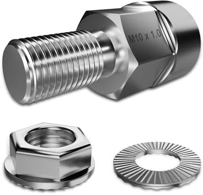 EMTB Achsadapter M10 x 1.0,Universal Fahrrad Achsadapter für M10 x 1.0 Vollachse,Universal Fahrrad Achsadapter für Fahrrad Kupplung, Unisex Fahrrad Achsadapter für Anhänger Adapter
