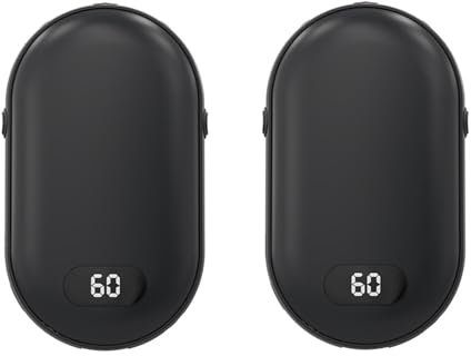 tooloflife 2 STÜCK wiederaufladbare Handwärmer, 10000 mAh, 2 Heizstufen, tragbarer elektrischer geteilter wiederaufladbarer USB-Handwärmer für Outdoor-Sport, Camping, für Reno-Patienten