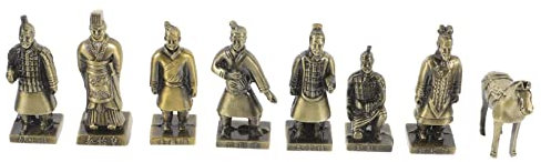 OUNONA 8St Terrakotta-Krieger und Pferdedekoration chinesisches Dekor Qin Shi Huang-Statue antike statuen Terrakotta-Kriegerfiguren Schreibtisch Skulptur Modell Souvenir