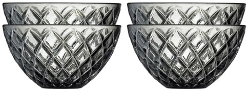 Lyngby Glas Sorrento Schale, Schüssel, 12 cm, 4 Stck., Smoke