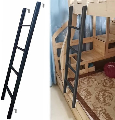 Scaletta Interna per Letto a Castello Scaletta di Ricambio per Letto in Metallo, Scaletta per Salita per Letto Alto Regolabile Scaletta per Letto con Aggancio Universale per Camper Camper Dormitorio (