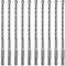 SALI SDS Plus Set de forets 8x210mm 10 pces Set de forets à marteau Foret à béton avec 4 pointes en métal dur Perçage précis & ; rapide dans le béton Accessoires Marteau perforateur Foret