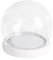 Folpus Clear Glass Dome Display Dome Jar Container for Collectibles Figure Keepsakes, Diameter 20cm