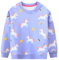 Baogaier Felpa Bambina, Ragazza Crewneck Pullover Cavallo Unicorno Viola Stampato Senza Cappuccio Felpe Maglione Cotone Manica Lunga Maglietta Casual Top, Vestiti Bambine e Ragazze Sweatshirt 5-6 Anni