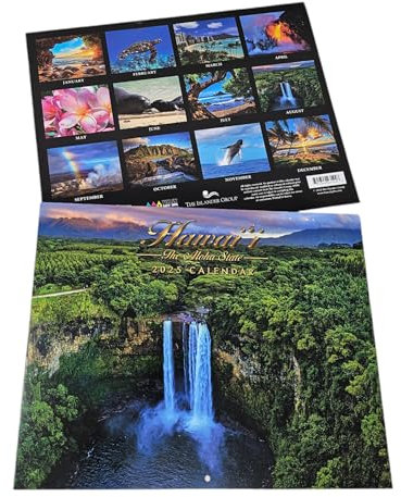 Long's Hawaii 2025 Hawaii-Wandkalender 21,6 x 27,9 cm (Hawaii - Der Aloha-Staat)