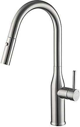 CCKUHN Wasserhähne, Wasserhahn Messing Wasserhahn Herausziehbarer Küchenspülenhahn Wasserhahn Wassermischer 360 Grad Küchen-Heiß- und Kaltmischhahn Wasserhahn Wasserfall