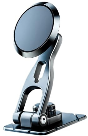 JNNJ Soporte-Magnético Coche Aleación Telefono Coches, Soporte Magnético Coche 720° Rotación Salpicadero, Soporte Magnético Plegable Aleación Teléfono Coches, Soporte Magnético Coche Base Plegable
