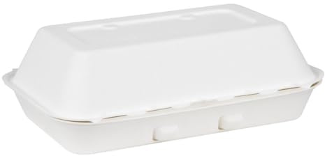 Fiesta Compostable Bagasse Food Container, 9x6'' (Pack 200) | Microwave and freezer safe design provides a leak-proof and plastic-free solution for professional catering environments.