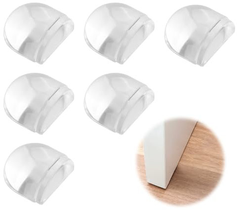 6 Stück Door Stops Floor for Gluing, Transparent Türstopper Boden Kleben, Türstopper Wand zum Kleben, Door Buffer Floor Kein Bummsinchen, Türstopper Selbstklebend für Alle Hartböden von Wand & Möbel
