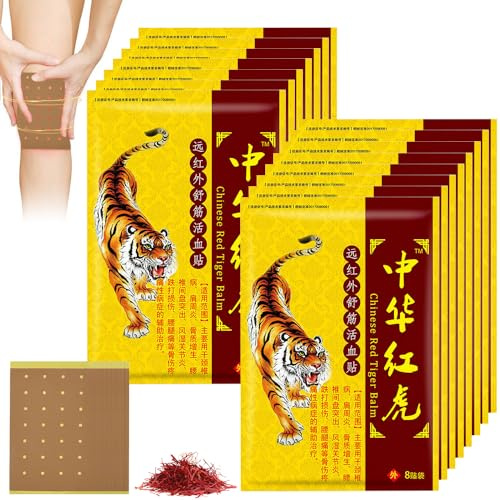 120 Stück Schmerzlinderung Patch, Tiger Soreness Relief Patch, Chinesische Ferninfrarot Pflaste, Nacken Rückenschmerzen Relief Patch, Schmerzlinderung Wärmepflaster für Muskeln und Gelenke
