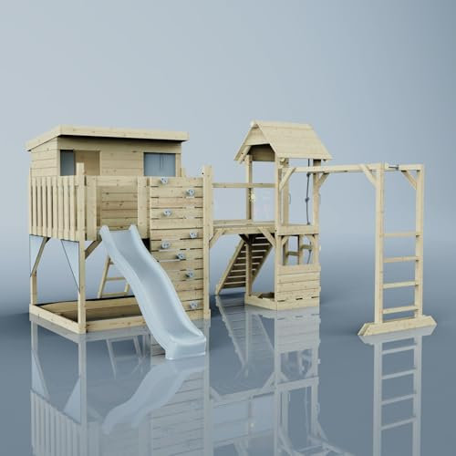 OutdoorToys Spielturm Isak aus Holz in Blau