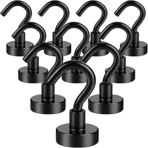 EINESIN (10kg Magnetic Hooks)22 lb+ Strong Heavy Duty Cruise Magnet S-Hooks for Classroom, Hanging, Cabins, Grill, Kitchen